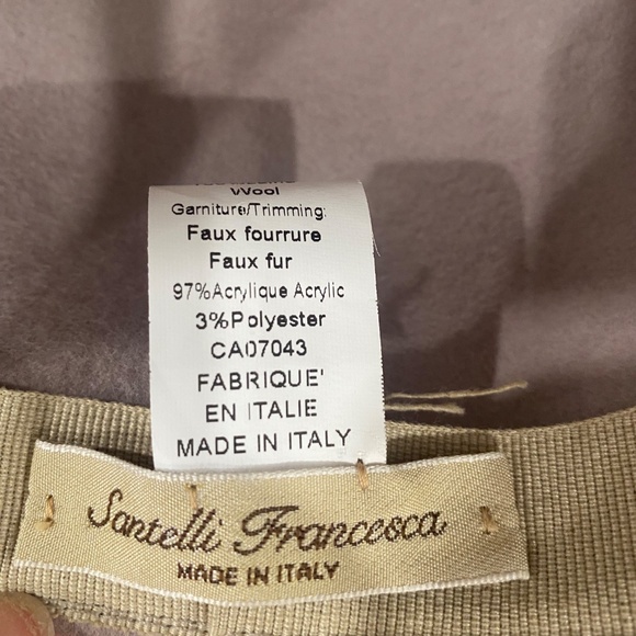 Wool Santelli Francesca Felt grey hat made in italy - Picture 5 of 5